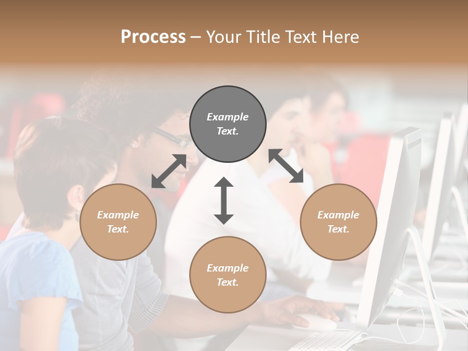 Business School Man Working PowerPoint Template
