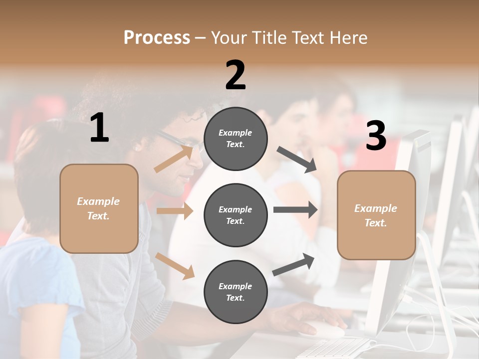 Business School Man Working PowerPoint Template