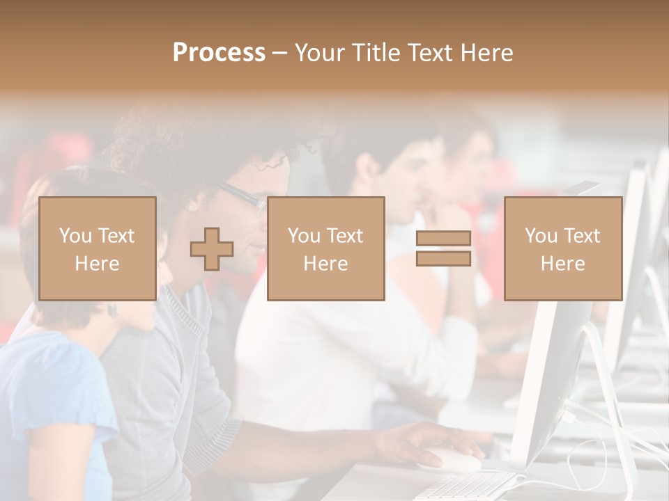 Business School Man Working PowerPoint Template