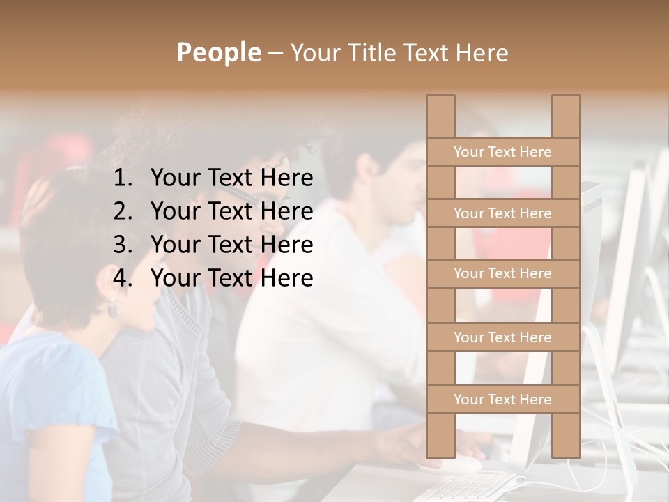 Business School Man Working PowerPoint Template