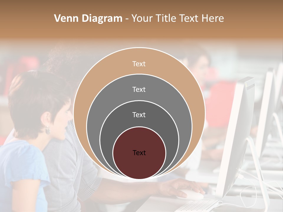 Business School Man Working PowerPoint Template