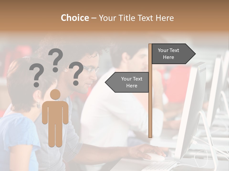 Business School Man Working PowerPoint Template