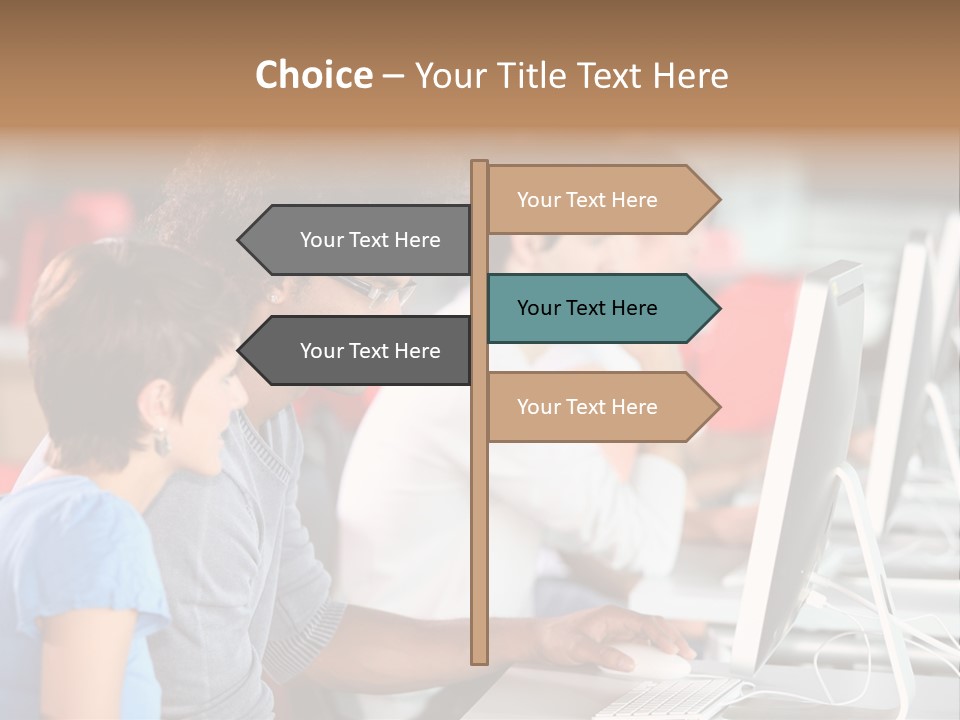 Business School Man Working PowerPoint Template