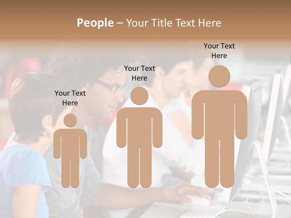 Business School Man Working PowerPoint Template