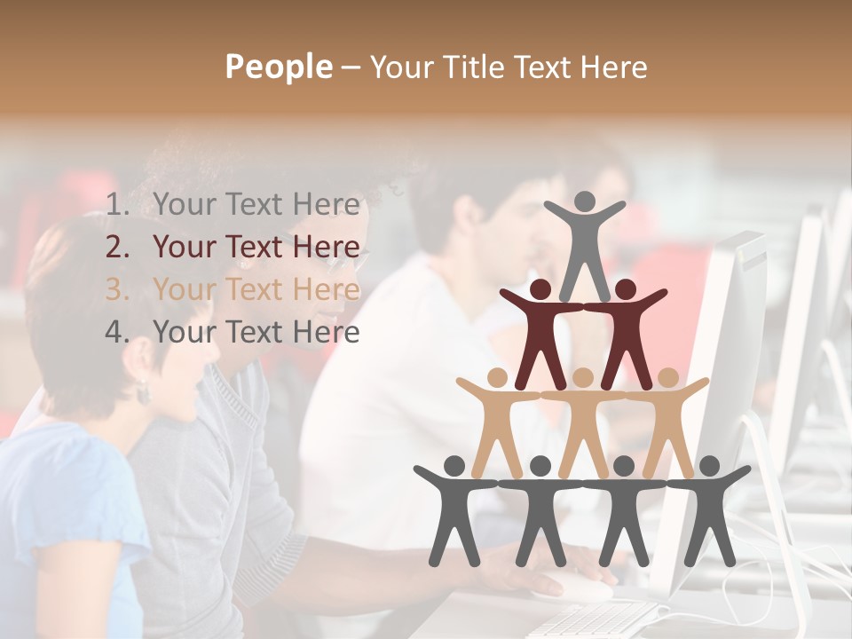 Business School Man Working PowerPoint Template