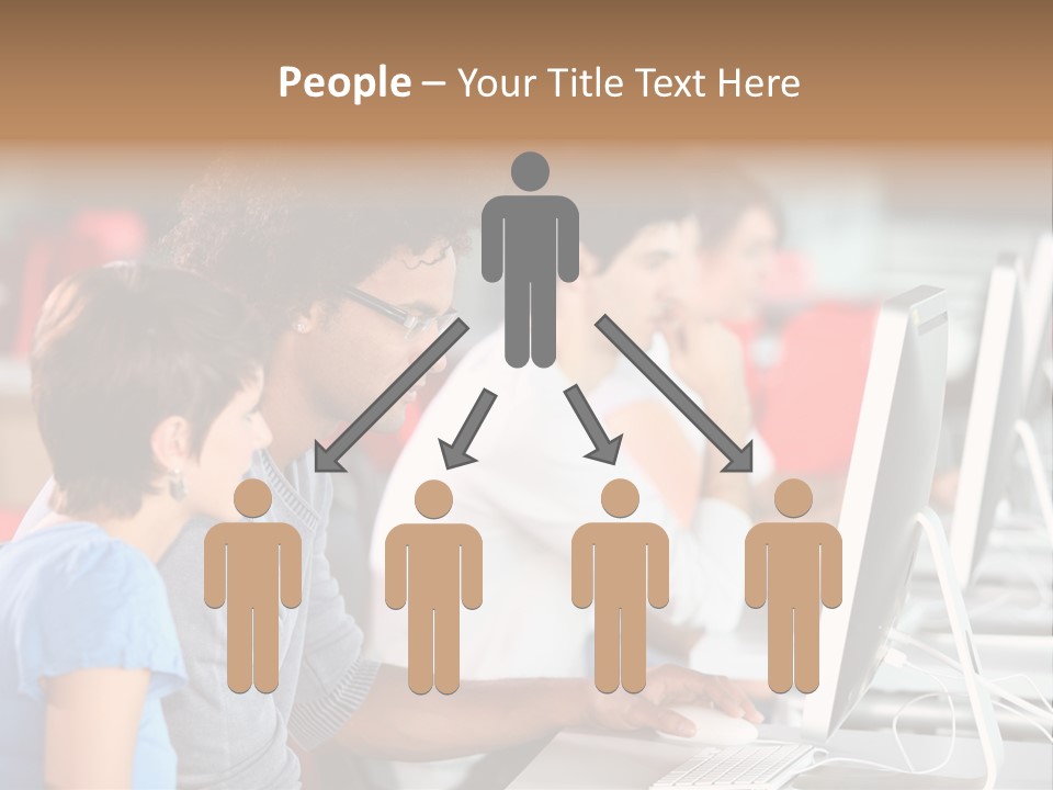 Business School Man Working PowerPoint Template