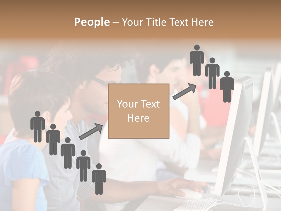 Business School Man Working PowerPoint Template