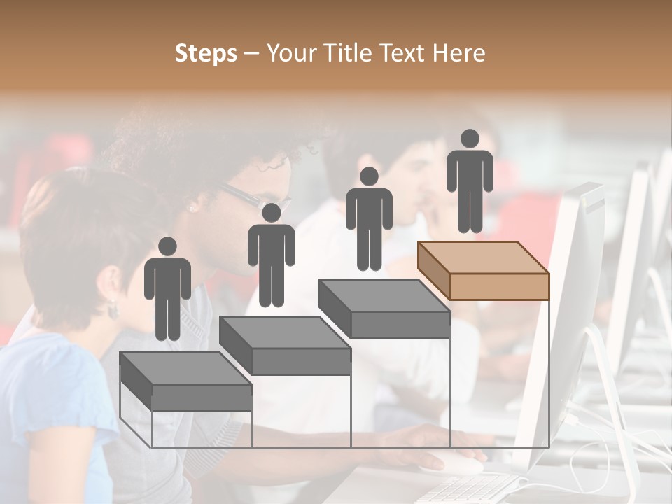 Business School Man Working PowerPoint Template