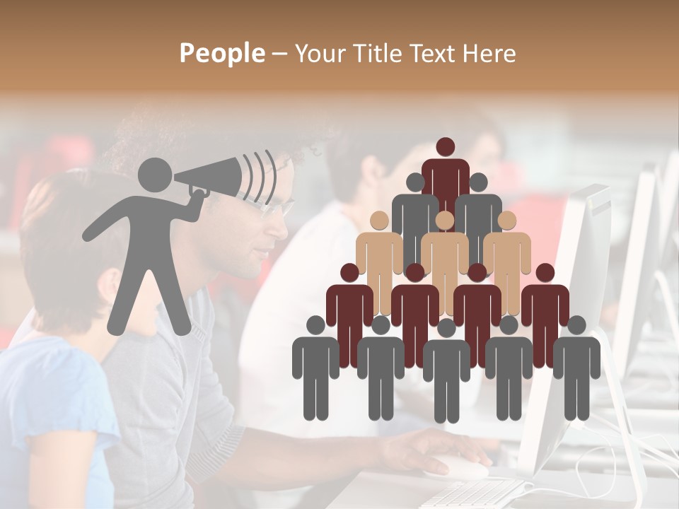 Business School Man Working PowerPoint Template