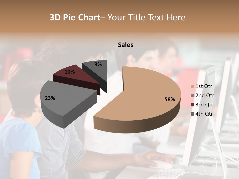 Business School Man Working PowerPoint Template