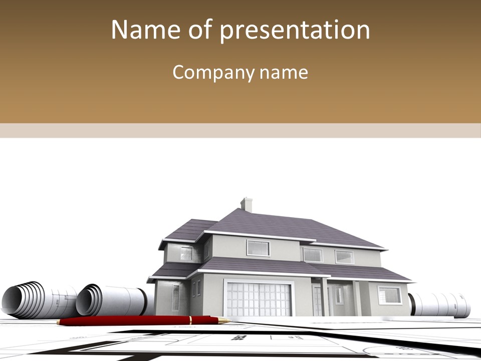 Roof Fireplace Compartment PowerPoint Template