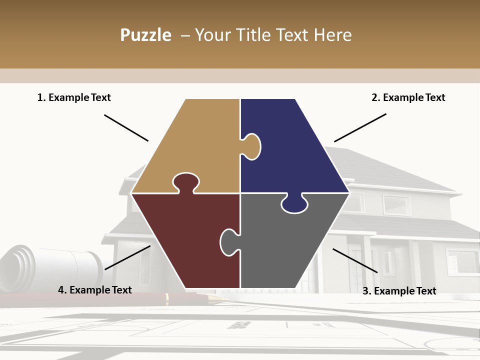 Roof Fireplace Compartment PowerPoint Template