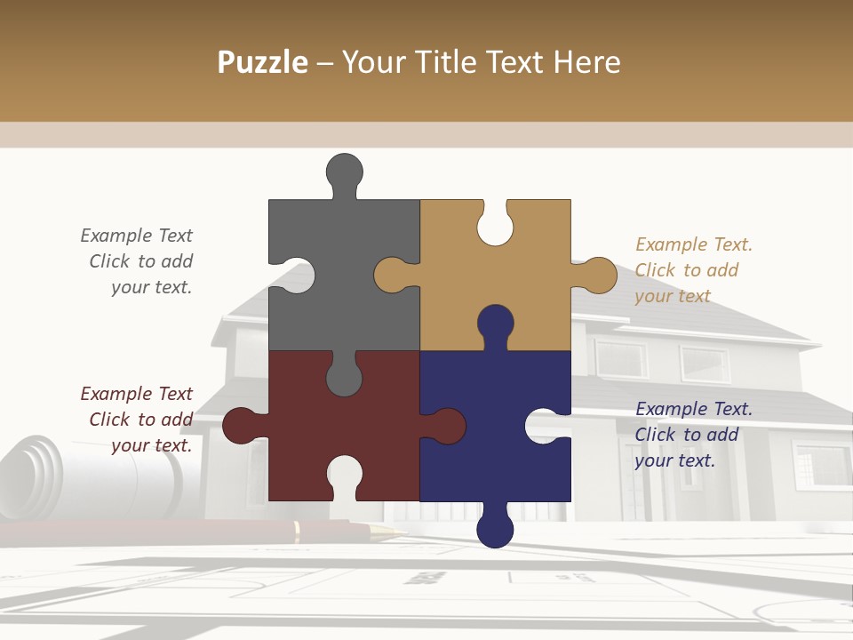 Roof Fireplace Compartment PowerPoint Template