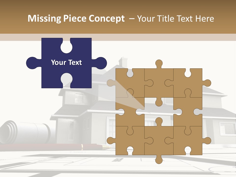 Roof Fireplace Compartment PowerPoint Template