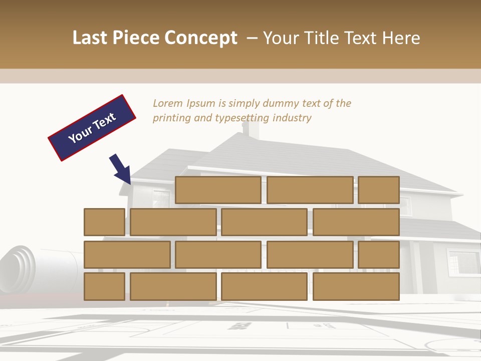 Roof Fireplace Compartment PowerPoint Template