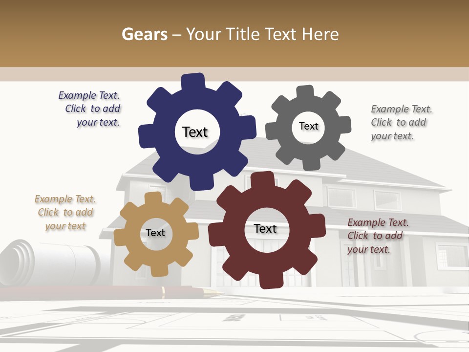Roof Fireplace Compartment PowerPoint Template