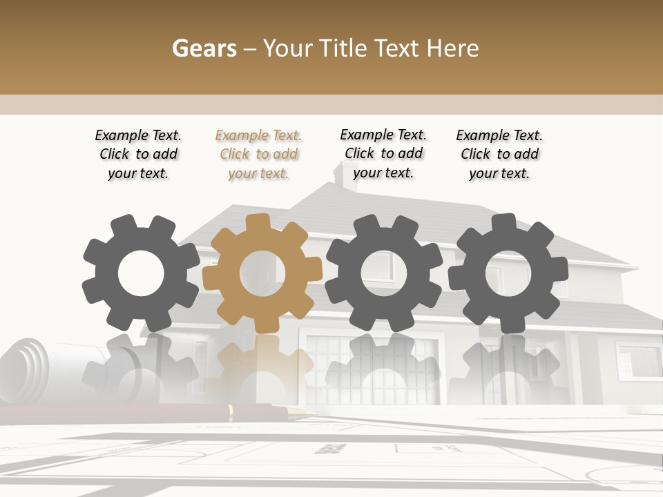 Roof Fireplace Compartment PowerPoint Template