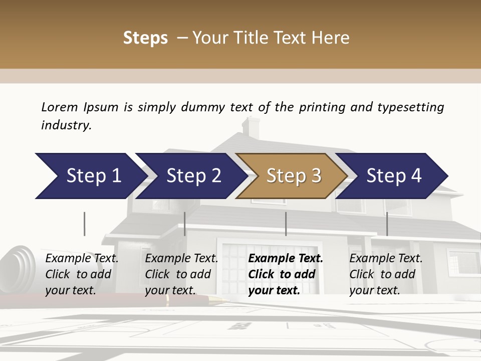 Roof Fireplace Compartment PowerPoint Template
