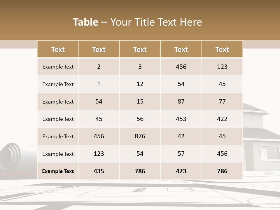 Roof Fireplace Compartment PowerPoint Template
