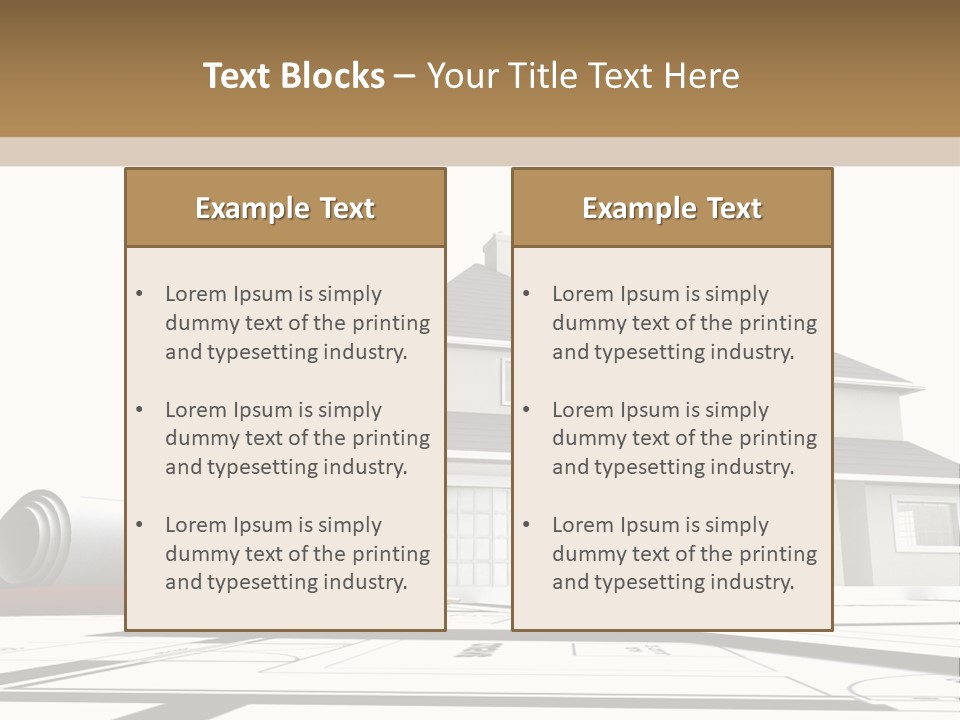 Roof Fireplace Compartment PowerPoint Template