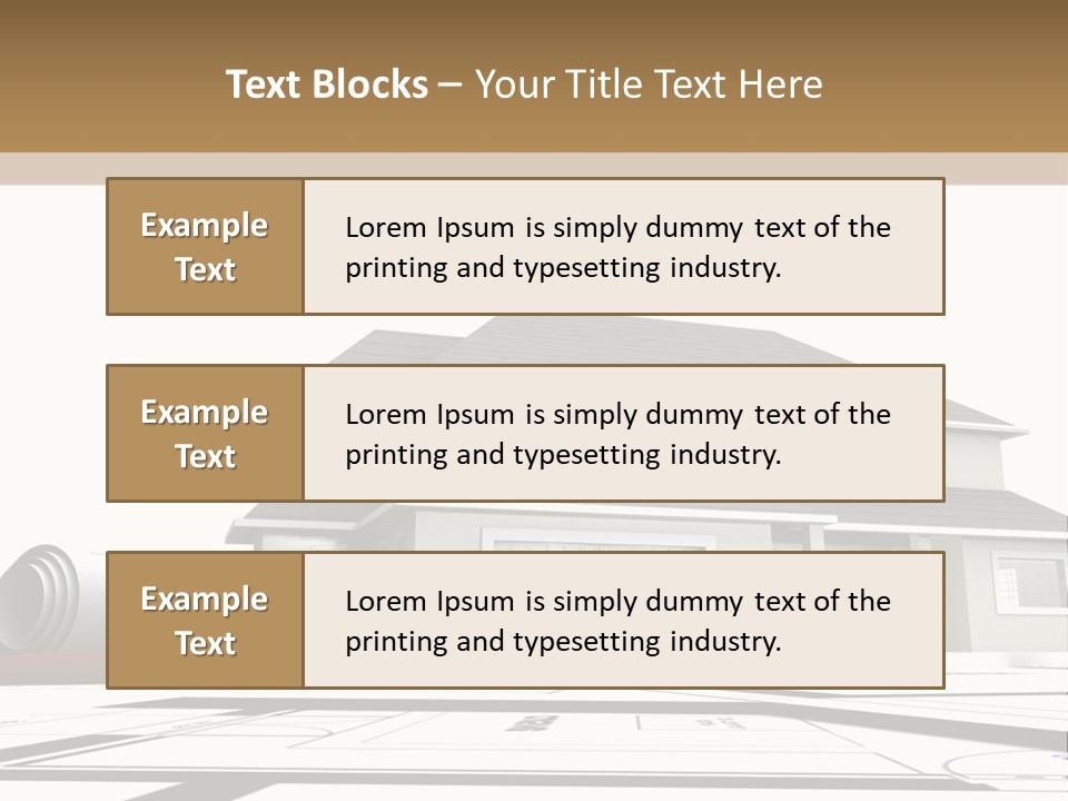 Roof Fireplace Compartment PowerPoint Template
