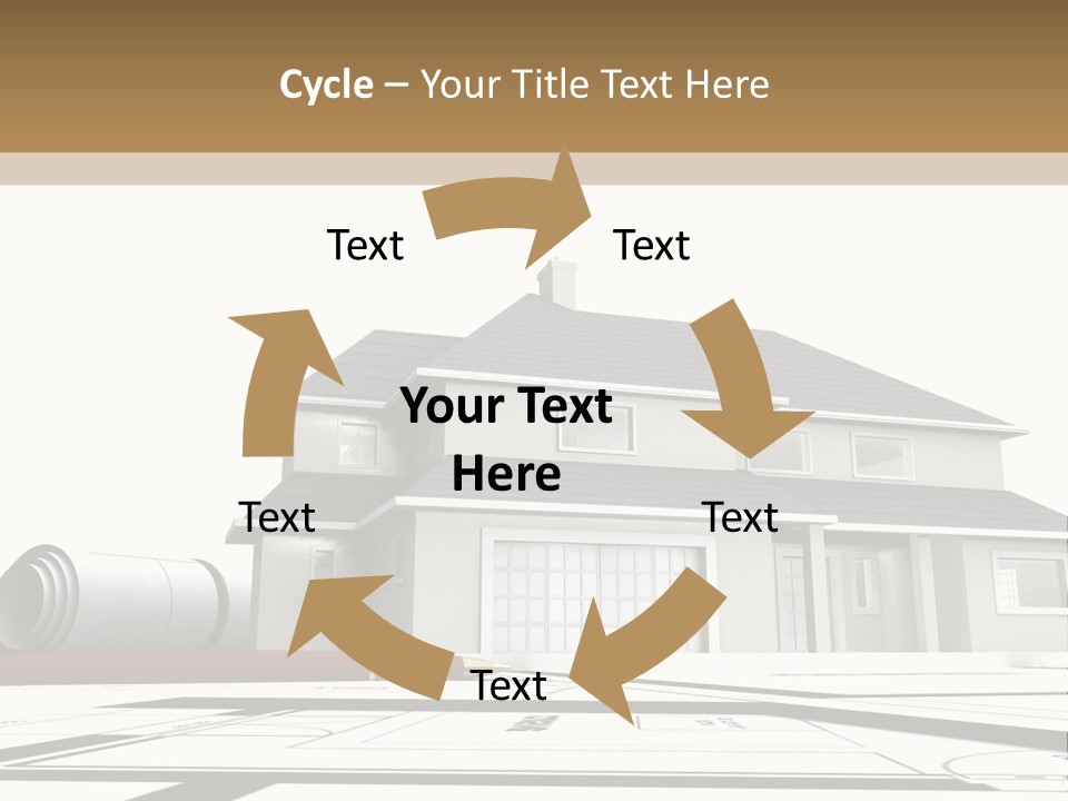 Roof Fireplace Compartment PowerPoint Template