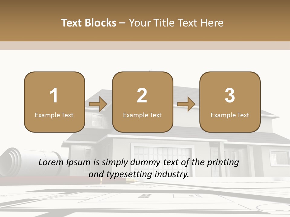 Roof Fireplace Compartment PowerPoint Template