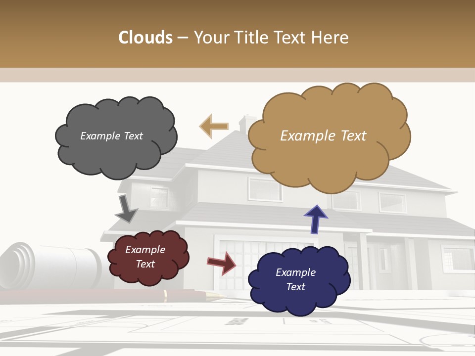 Roof Fireplace Compartment PowerPoint Template