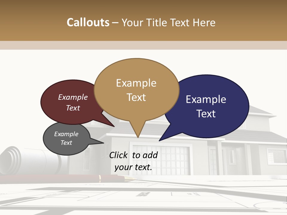 Roof Fireplace Compartment PowerPoint Template