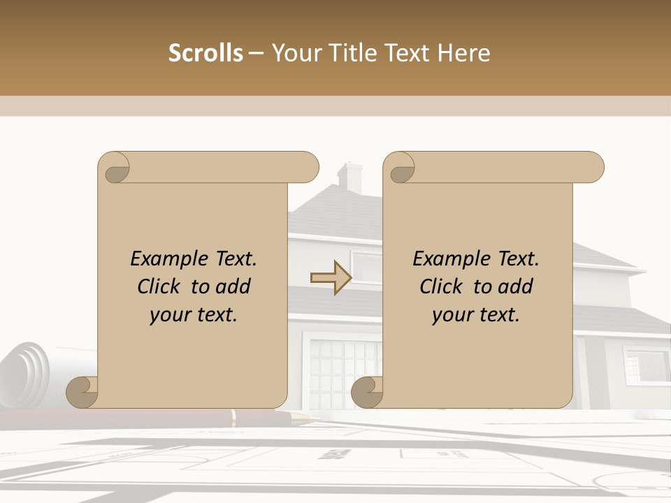 Roof Fireplace Compartment PowerPoint Template