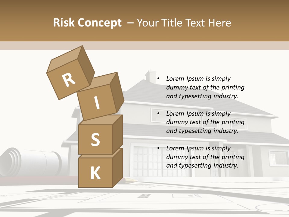 Roof Fireplace Compartment PowerPoint Template