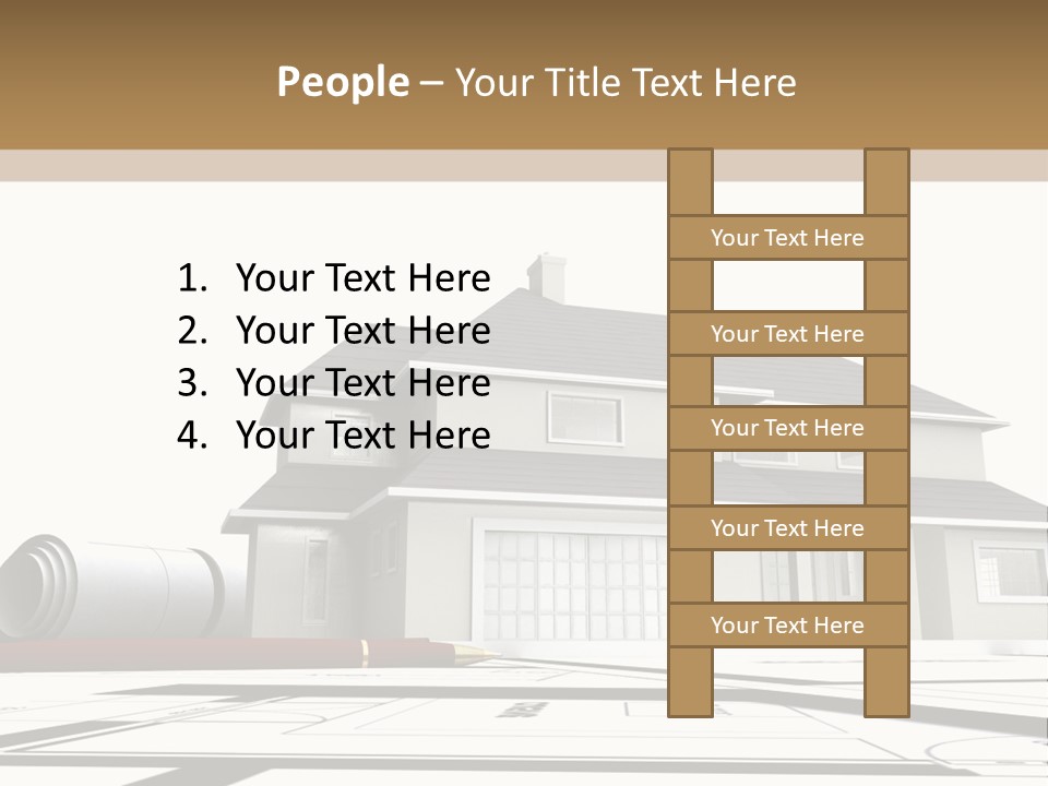 Roof Fireplace Compartment PowerPoint Template