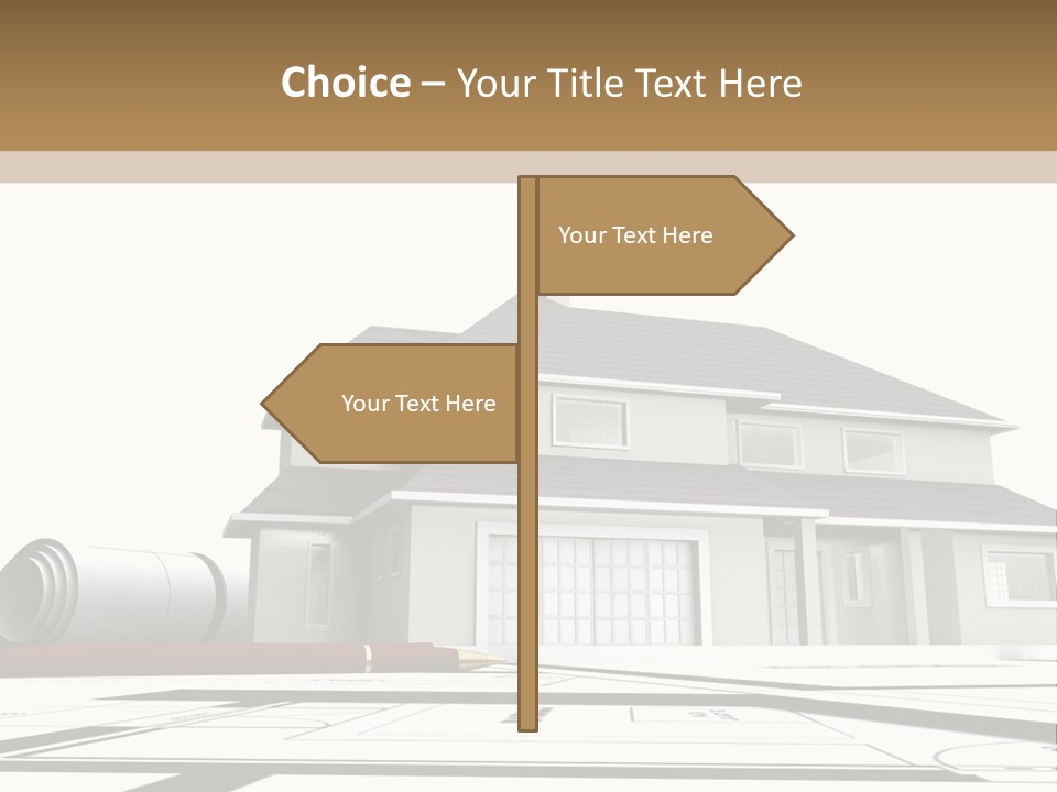 Roof Fireplace Compartment PowerPoint Template