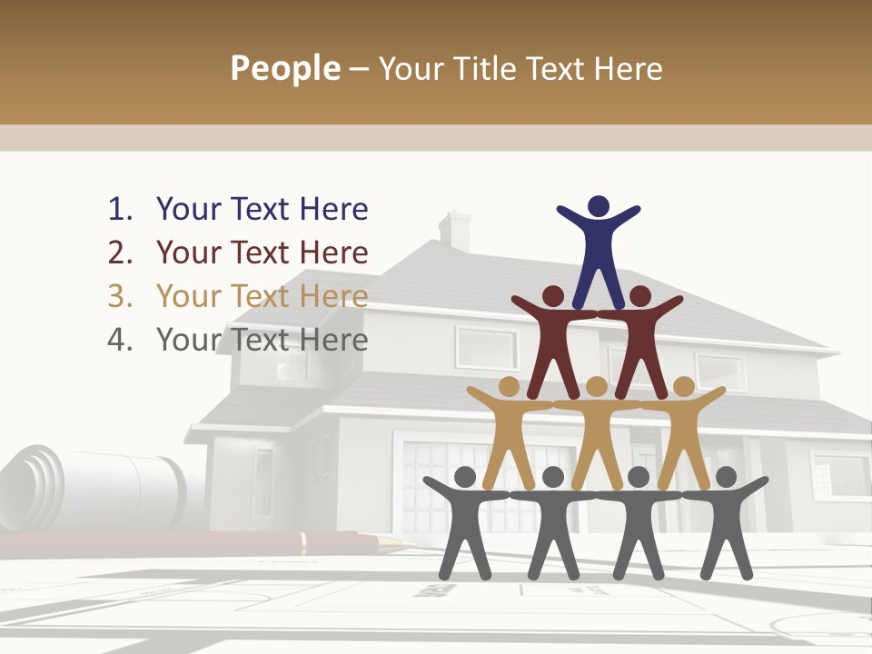 Roof Fireplace Compartment PowerPoint Template