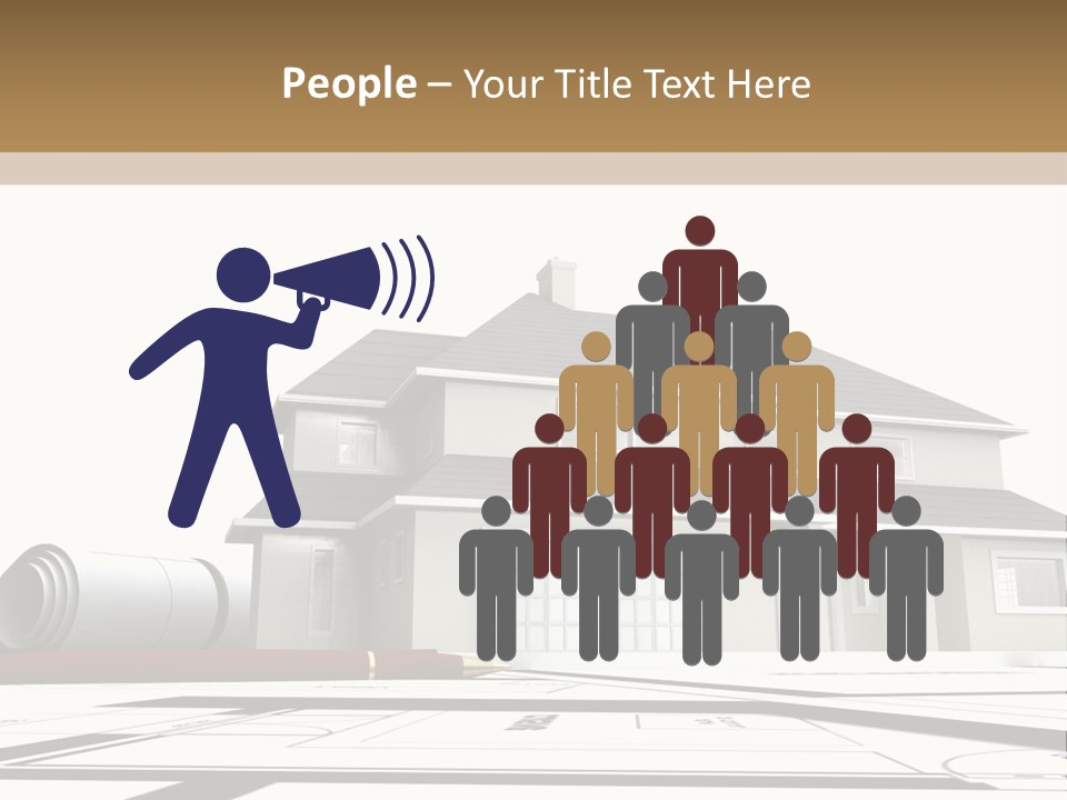 Roof Fireplace Compartment PowerPoint Template