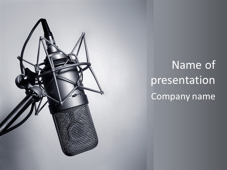 Equipment Broadcast Studio PowerPoint Template