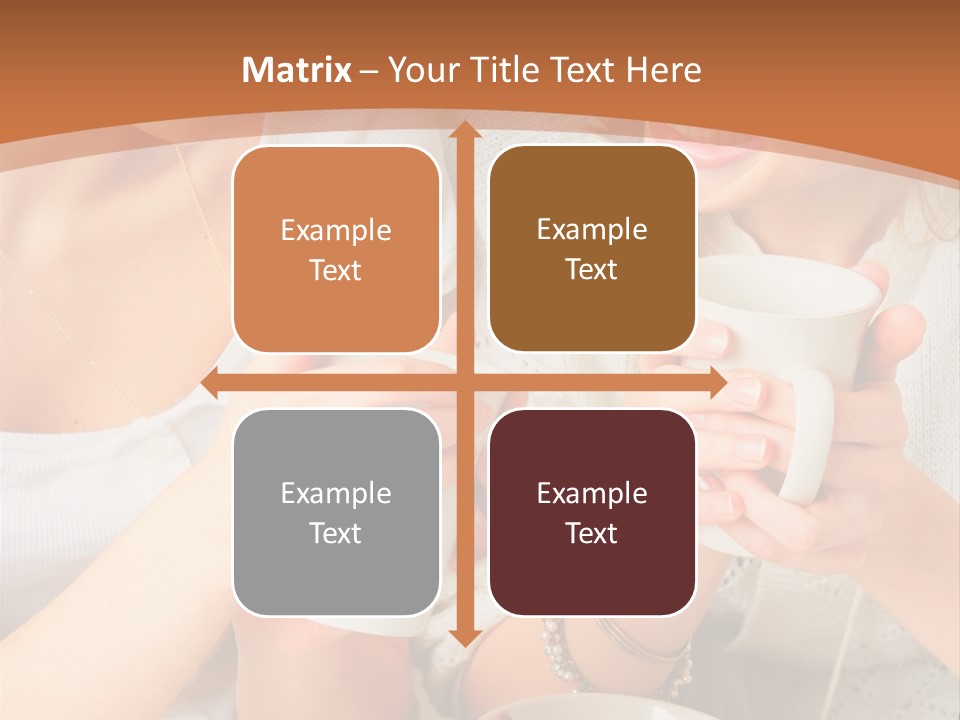 Woman Mugs Friendly PowerPoint Template