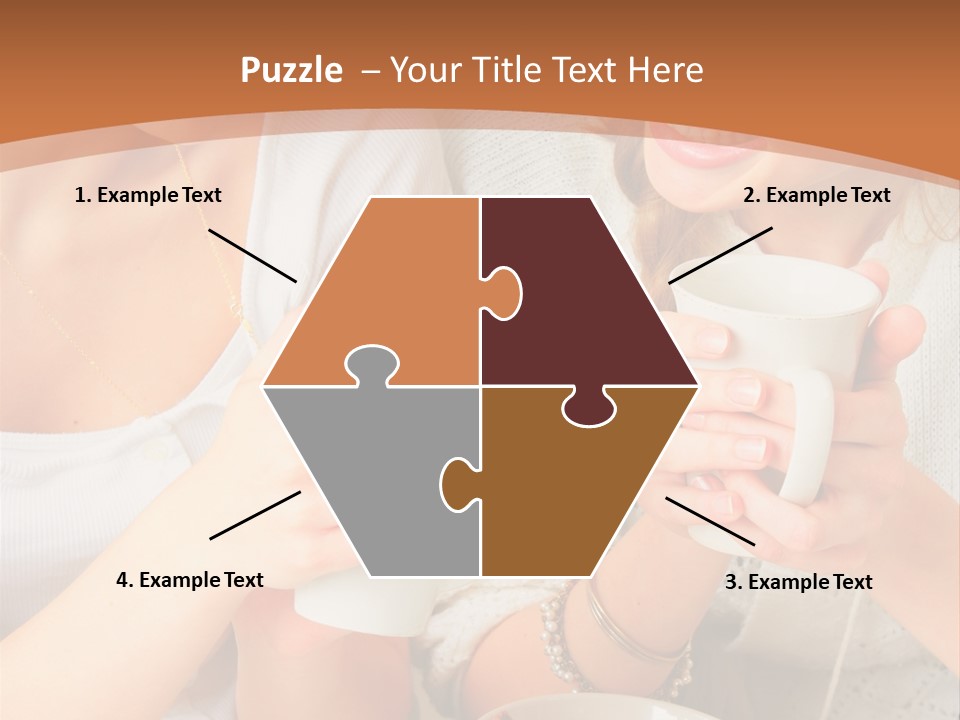 Woman Mugs Friendly PowerPoint Template