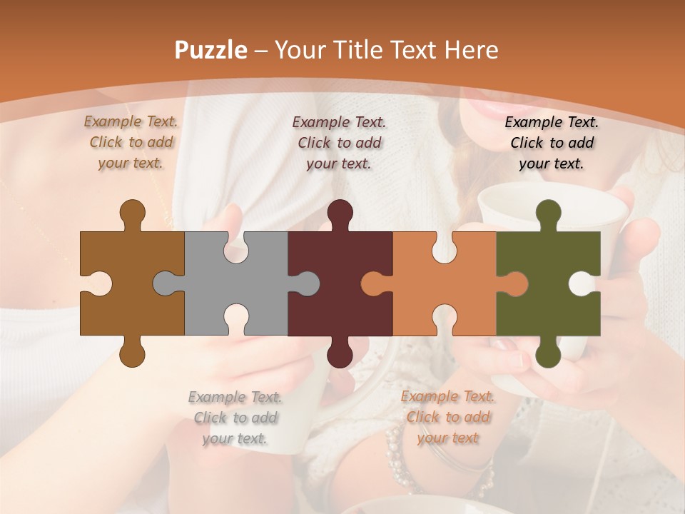 Woman Mugs Friendly PowerPoint Template