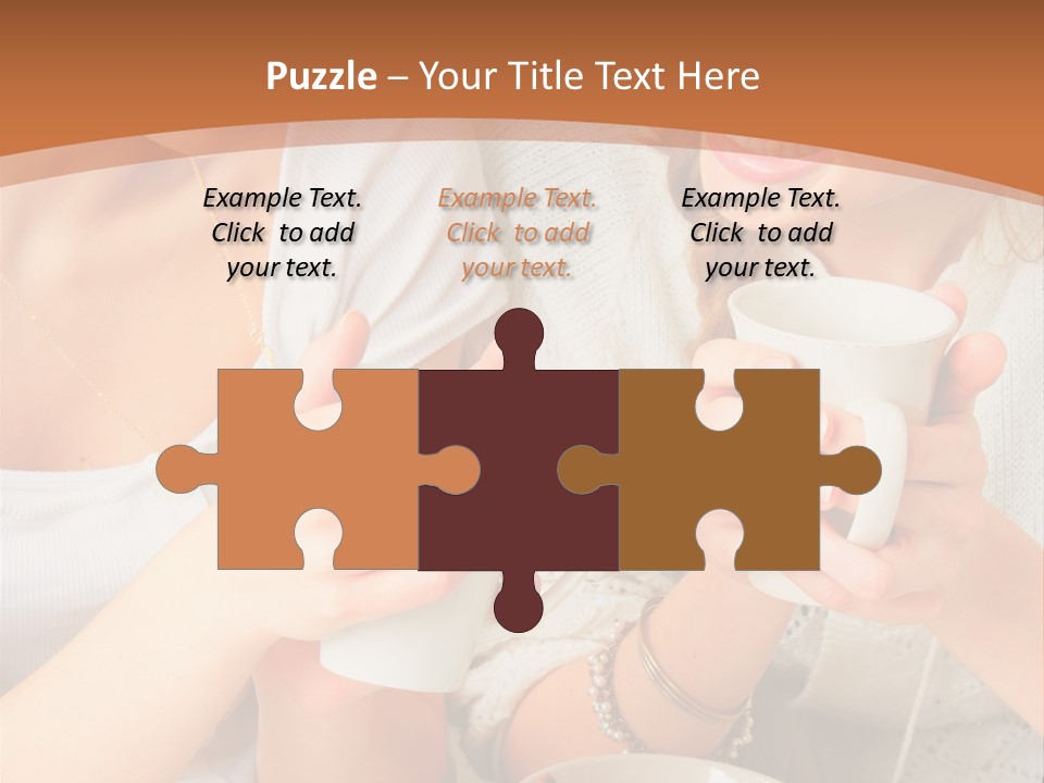 Woman Mugs Friendly PowerPoint Template