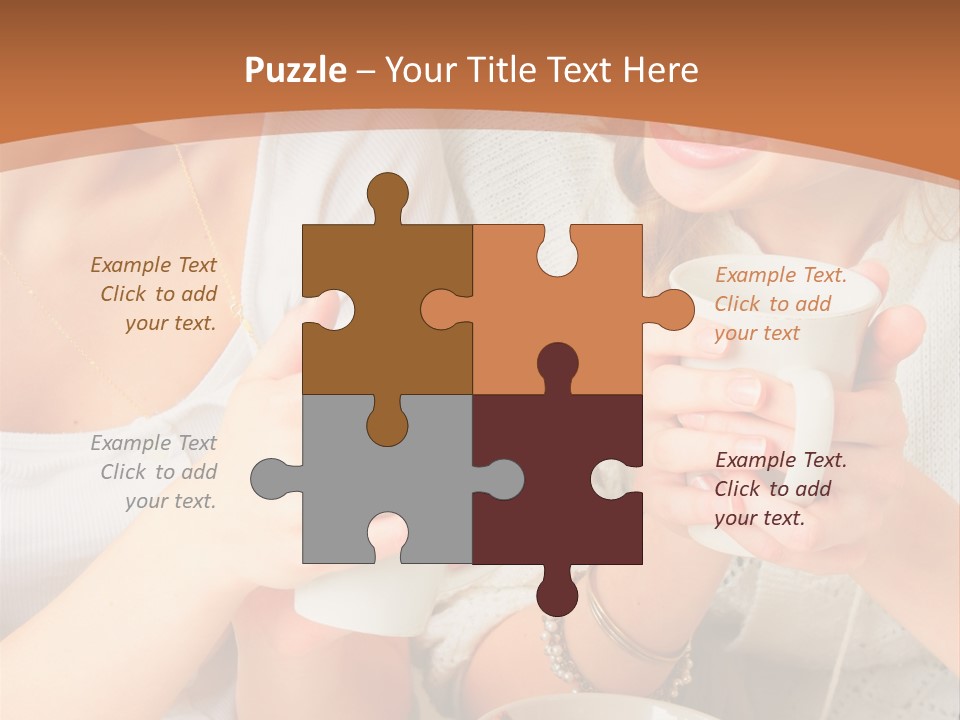 Woman Mugs Friendly PowerPoint Template