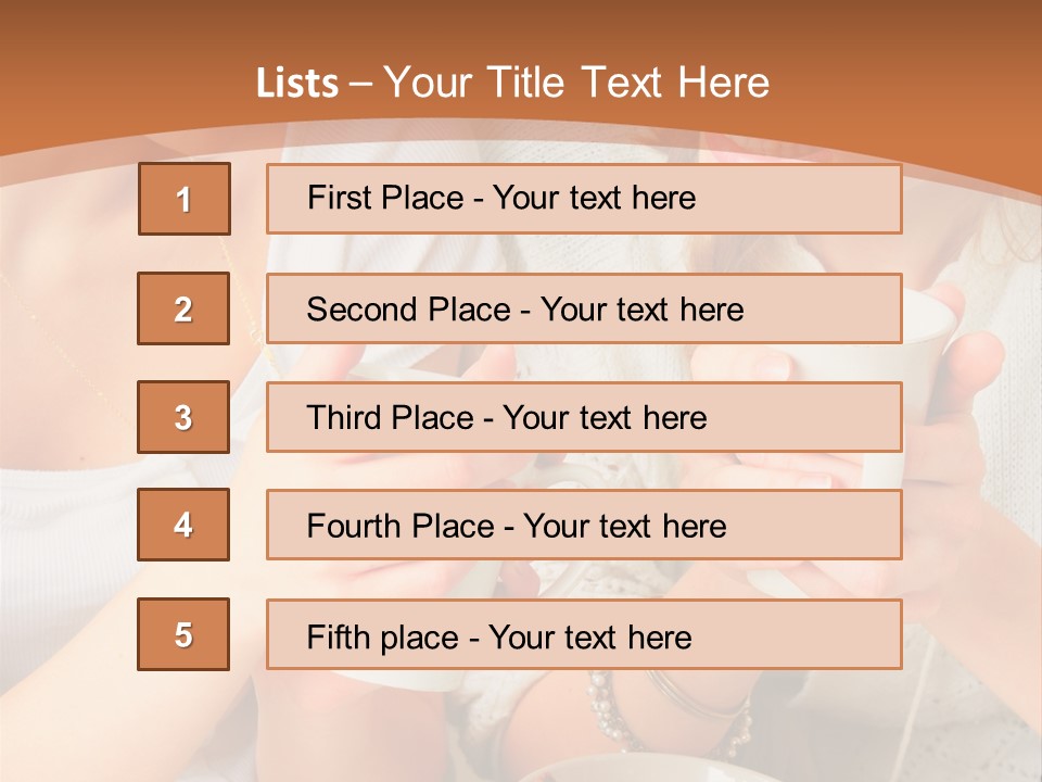 Woman Mugs Friendly PowerPoint Template
