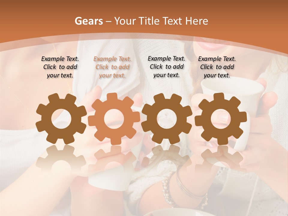 Woman Mugs Friendly PowerPoint Template