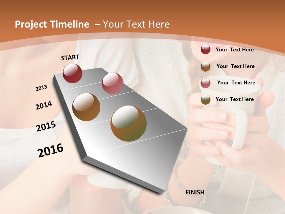 Woman Mugs Friendly PowerPoint Template