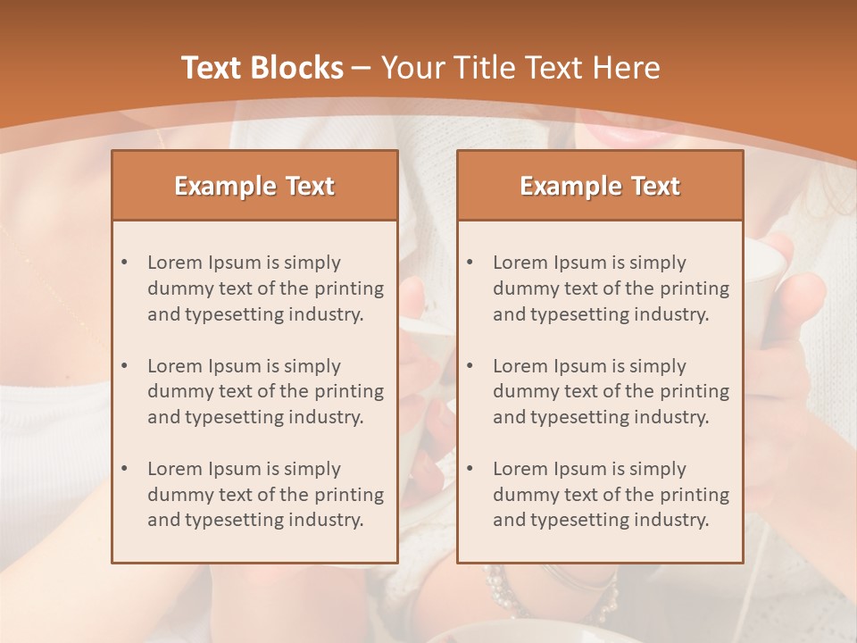 Woman Mugs Friendly PowerPoint Template