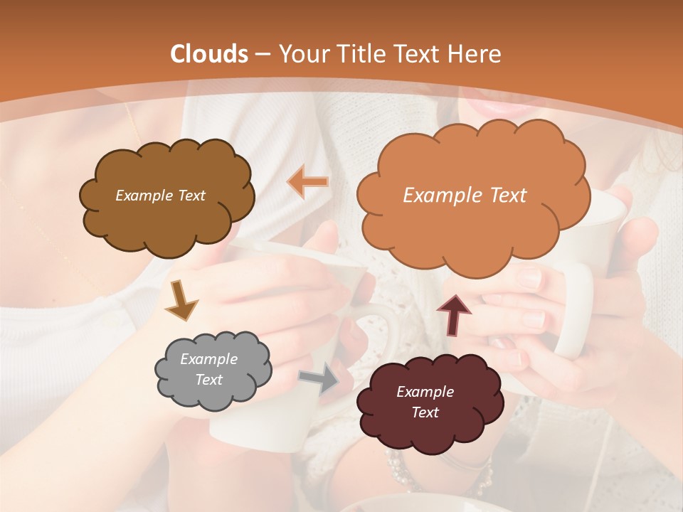 Woman Mugs Friendly PowerPoint Template