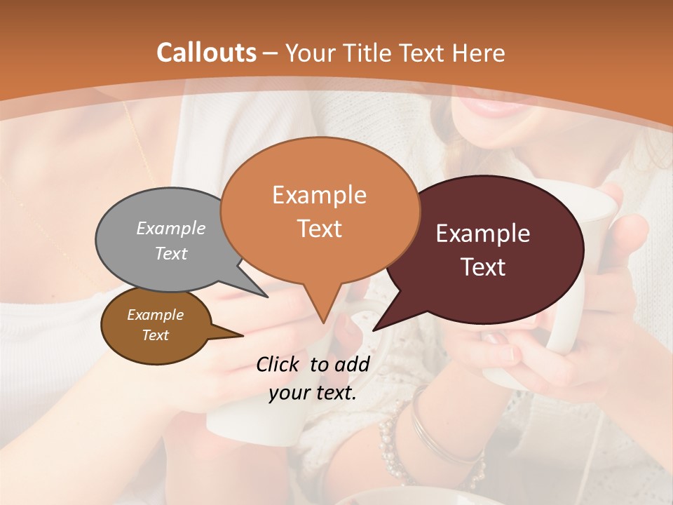 Woman Mugs Friendly PowerPoint Template