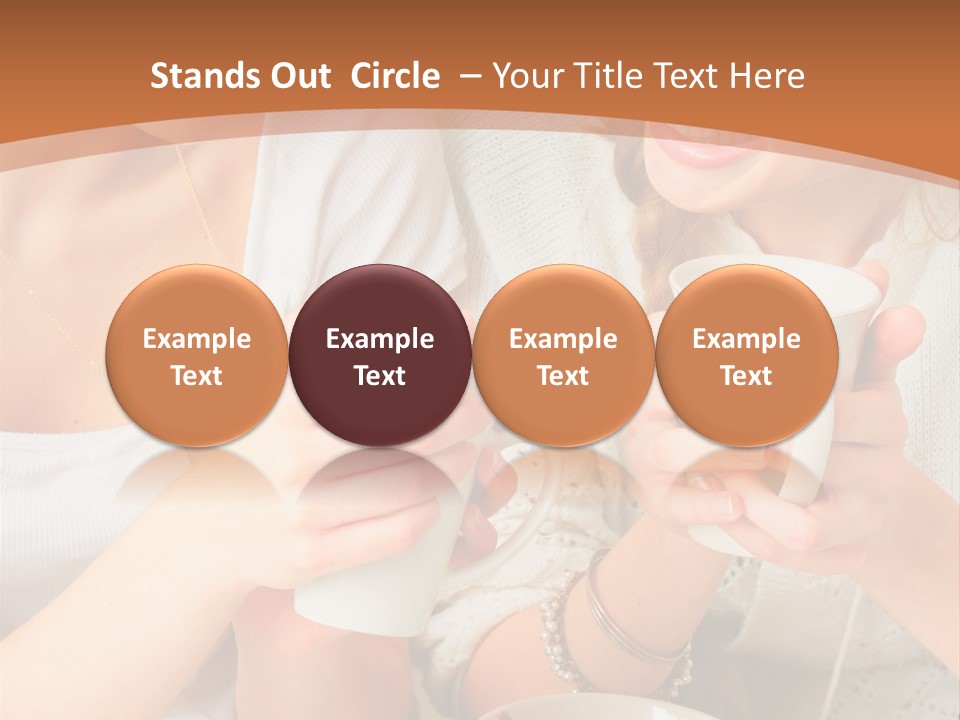 Woman Mugs Friendly PowerPoint Template