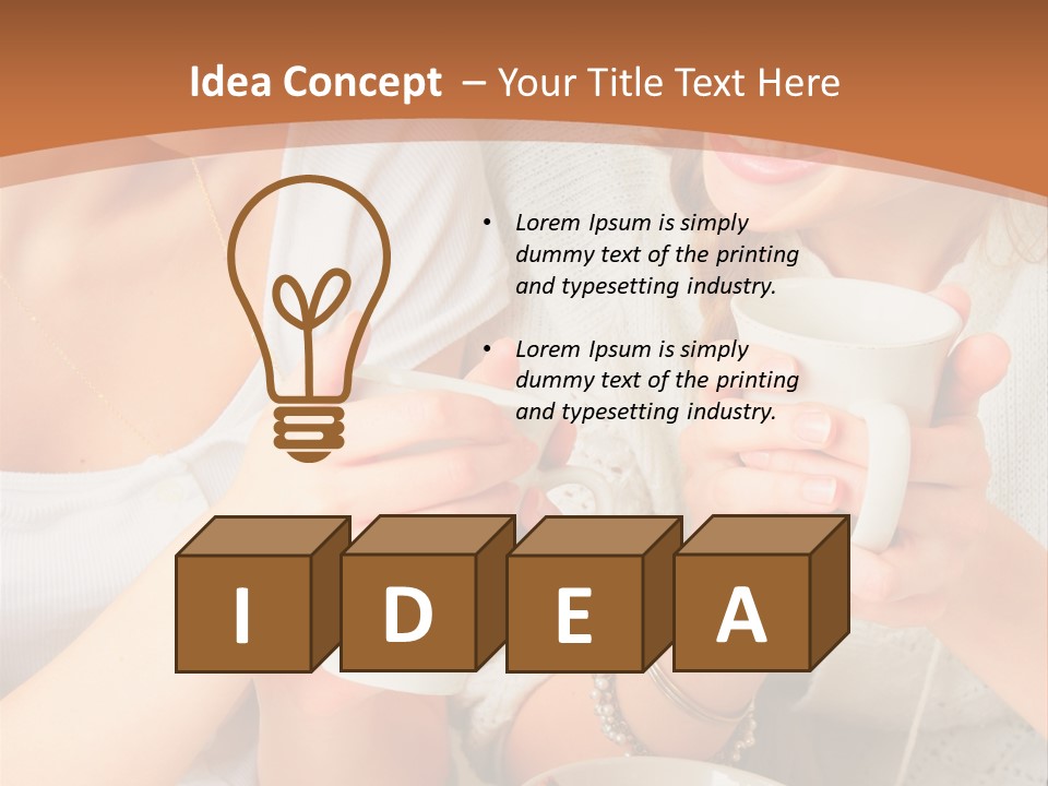 Woman Mugs Friendly PowerPoint Template