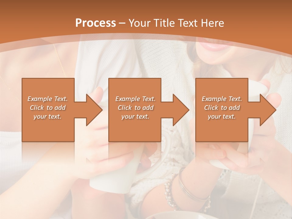 Woman Mugs Friendly PowerPoint Template